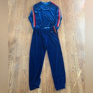 Aviator Nation Velvet Vintage blue women’s Track Set